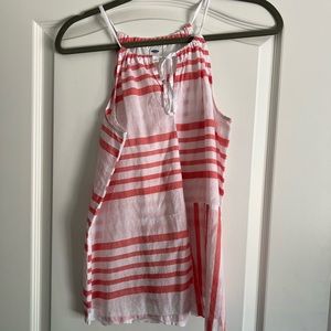 Striped Pink and White Tank Top